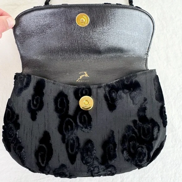Koret Vintage 50's Black Silk & Velvet Purse